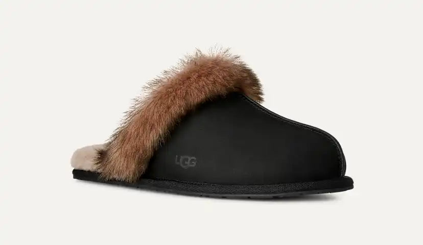 Femme Chausson Scuffette en nubuck - BLK