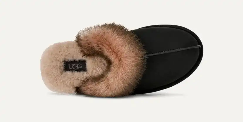 Femme Chausson Scuffette en nubuck - BLK