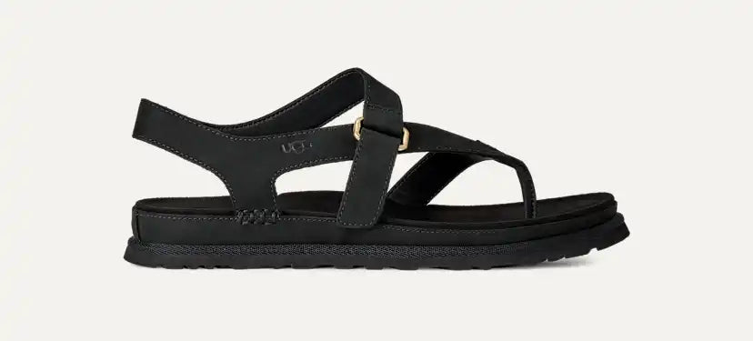 Femme Sandale GoldenGaze Toe Post - BLACK