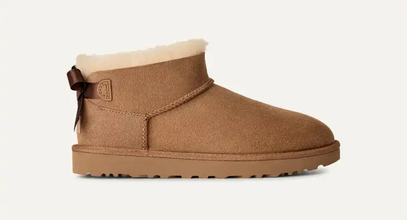 Femme Botte Ultra Mini Bailey Bow - CHESTNUT
