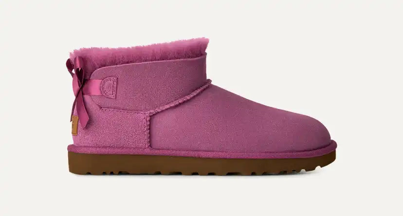 Femme Botte Ultra Mini Bailey Bow - DARK WINTERBERRY