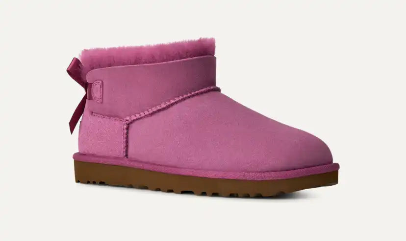 Femme Botte Ultra Mini Bailey Bow - DARK WINTERBERRY