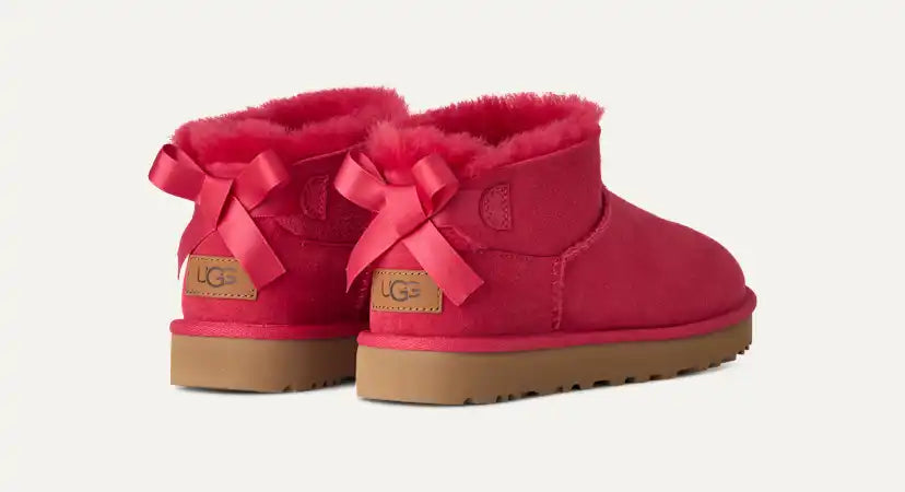 Femme Botte Ultra Mini Bailey Bow - RIBBON RED