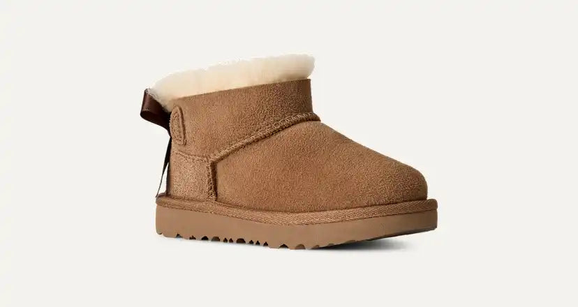 Tout Petit Botte Ultra Mini Bailey Bow - CHESTNUT