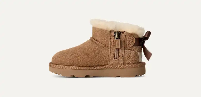 Tout Petit Botte Ultra Mini Bailey Bow - CHESTNUT