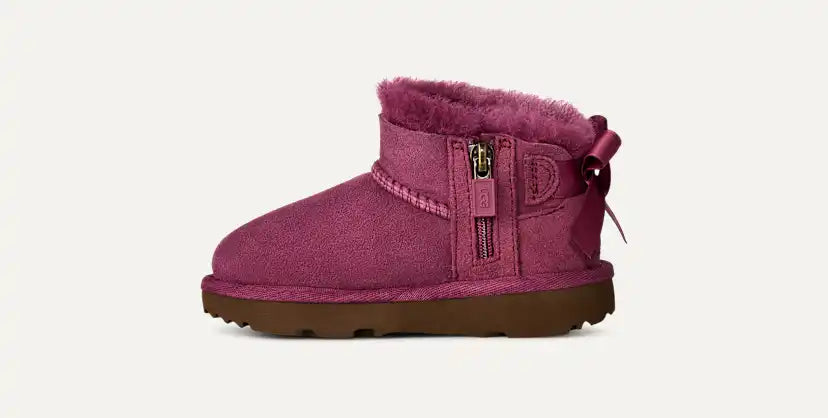 Tout Petit Botte Ultra Mini Bailey Bow - DARK WINTERBERRY