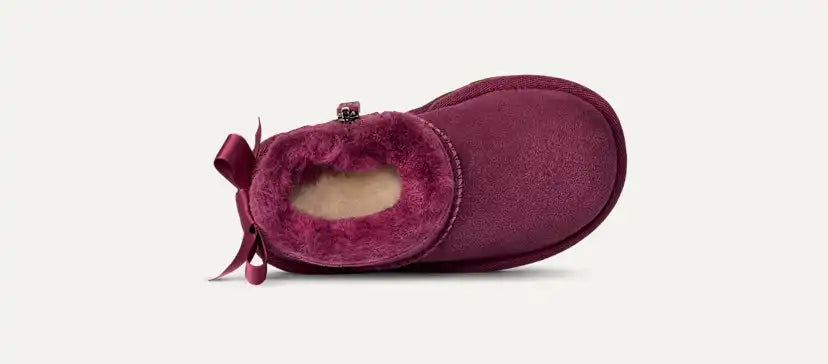 Tout Petit Botte Ultra Mini Bailey Bow - DARK WINTERBERRY