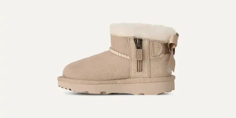 Tout Petit Botte Ultra Mini Bailey Bow - SAND