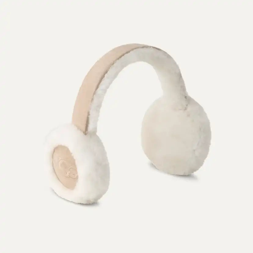 Femme Cache-oreilles brodé en peau de mouton